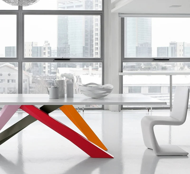 Bonaldo Big Table - Top Laccato Bianco Opaco L.220