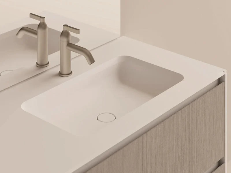 Agape Undici Lavabo Rettangolare da Incasso