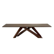 Bonaldo Big Table - Massello Noce 400 - Gambe Corten L. 250