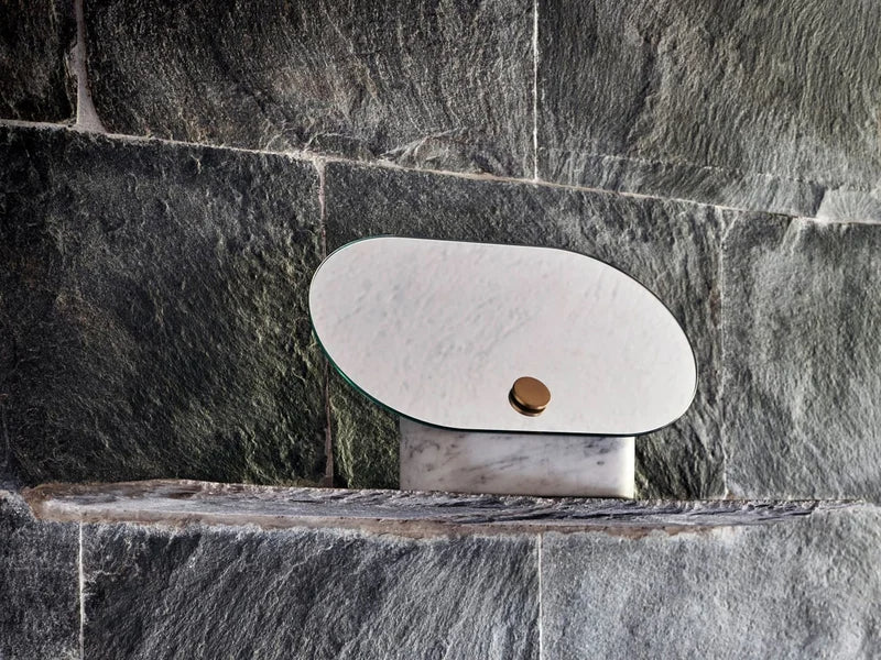 Agape Constellation Specchio Orizzontale - Marmo di Carrara