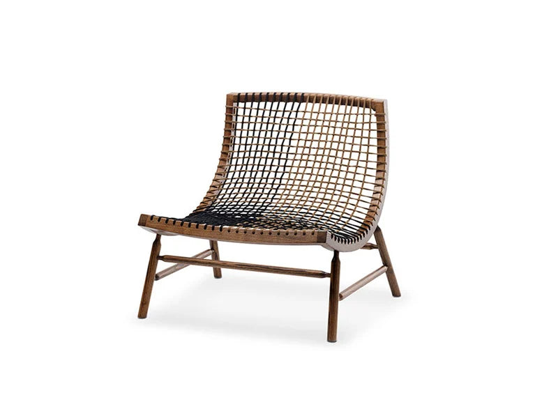 Saba Sitar Poltrona - Frassino tinto Noce/Cord&Black