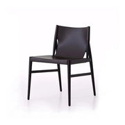 Porro Voyage Sedia - Acero tinto Nero / Cuoio Nero