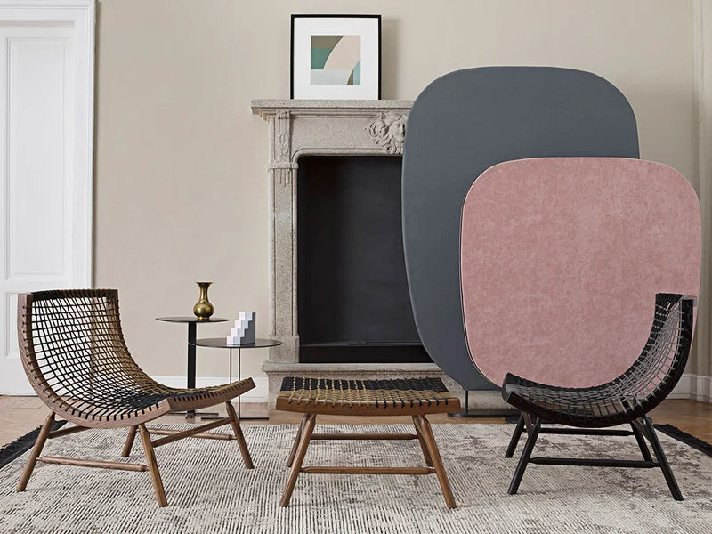 Saba Sitar Poltrona - Frassino tinto Noce/Cord&Black