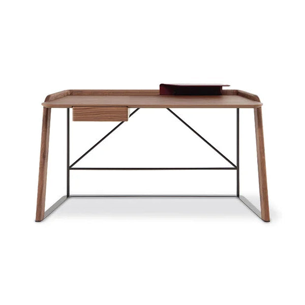 Bonaldo Scriba Scrittoio - Antracite Opaco / Cuoio F24