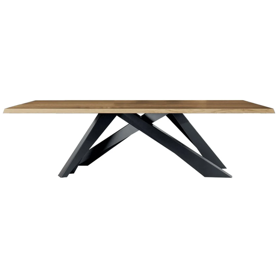 Bonaldo Big Table Massello Noce Americano - Gambe Grigio L. 200