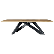 Bonaldo Big Table Massello Noce Americano - Gambe Grigio L. 200
