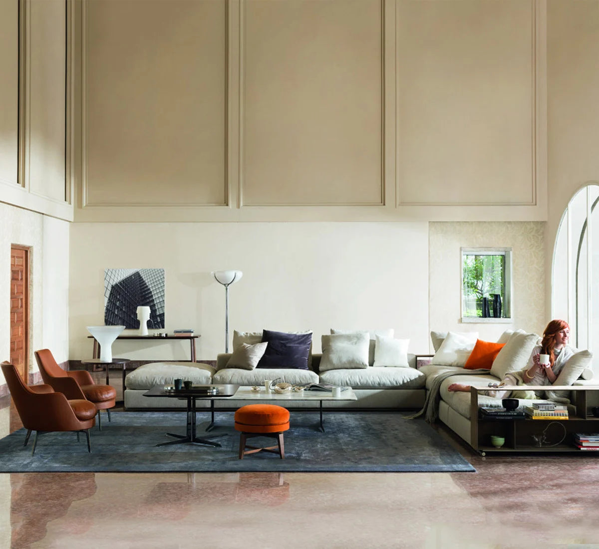 Flexform - Fly Tavolino - 80x80 Noce Canaletto/Satinato | Il mio negozio