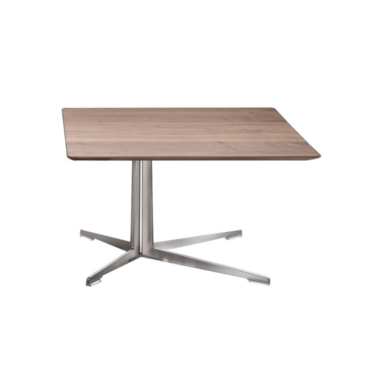 Flexform - Fly Tavolino di Servizio - Top Noce Canaletto / Base Satinata | Il mio negozio