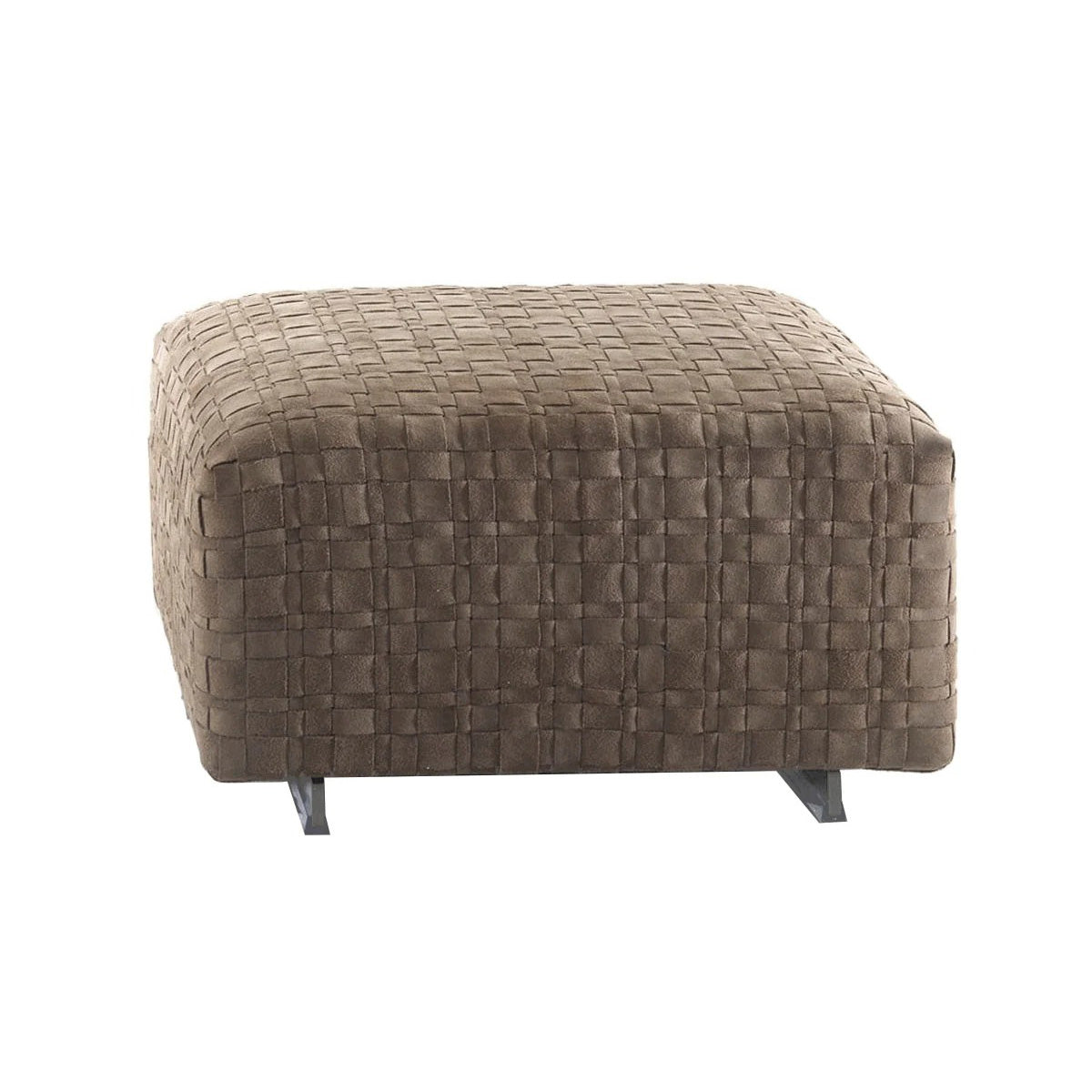 Flexform Bangkok Pouf - Pelle Scamosciata Oliva 6003 | Il mio negozio