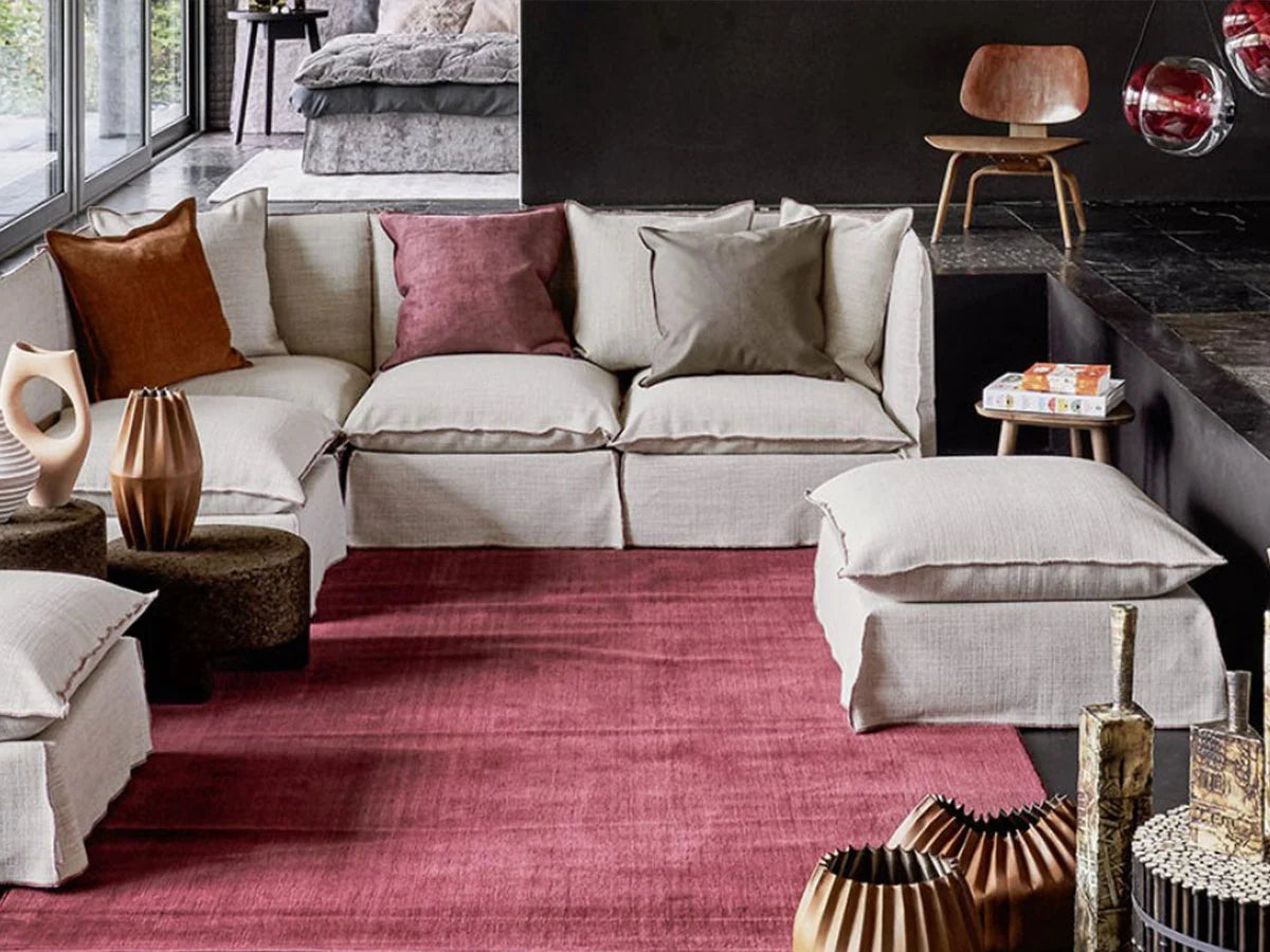 Gervasoni Ghost 06P Pouf - Cat. B Natural Lino Bianco | Il mio negozio