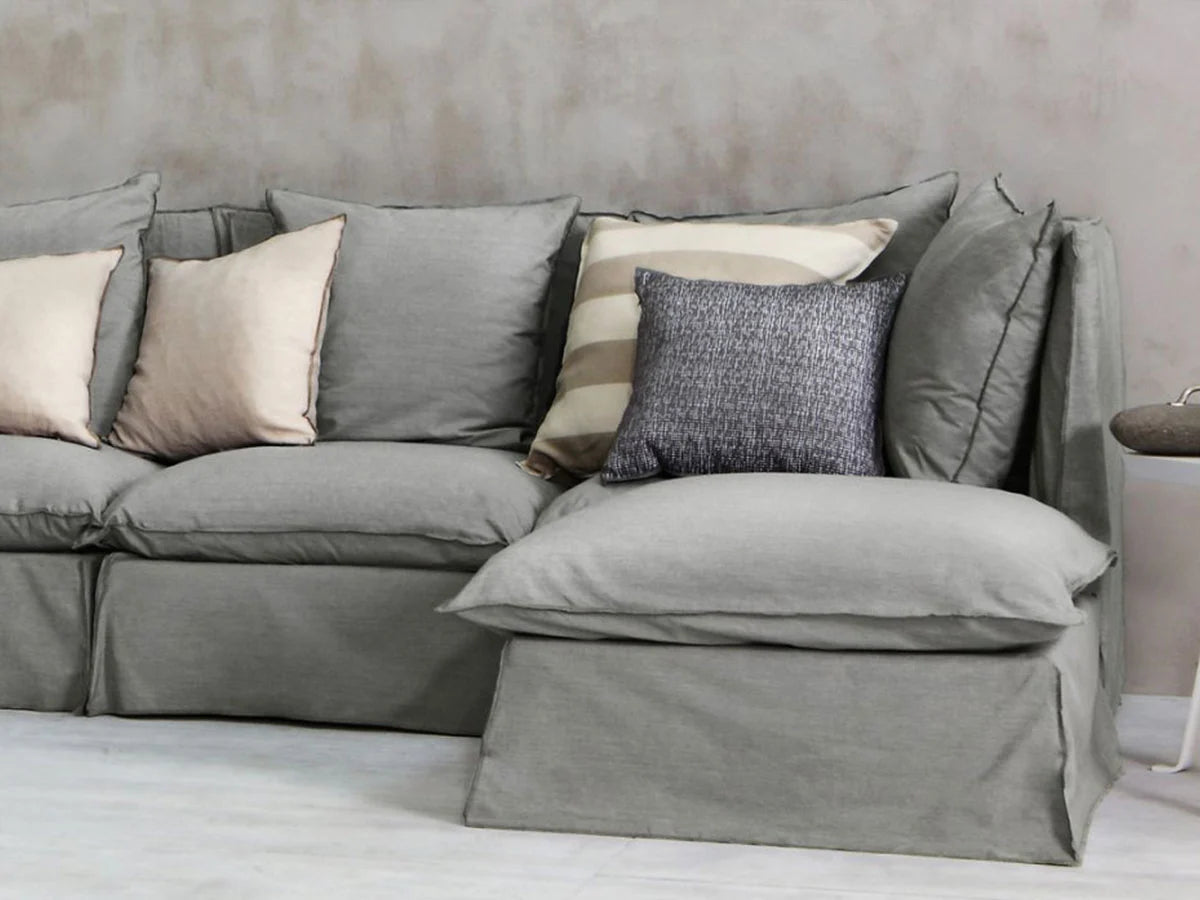 Gervasoni Ghost 06P Pouf - Cat. B Natural Lino Bianco | Il mio negozio