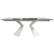 Bonaldo Prora Tavolo Allungabile 180 - Cristallo extrachiaro Verniciato Bianco