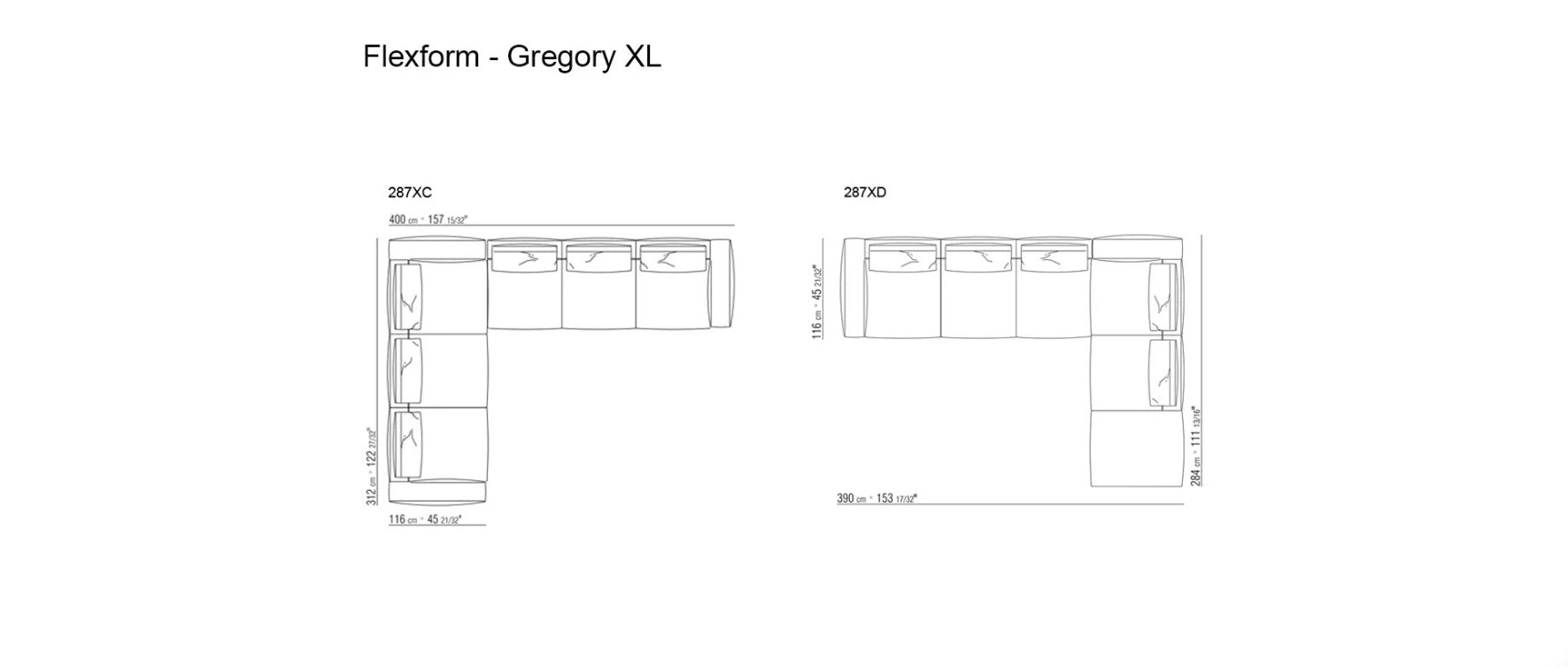 Flexform - Gregory XL Collezione di Divani | Il mio negozio