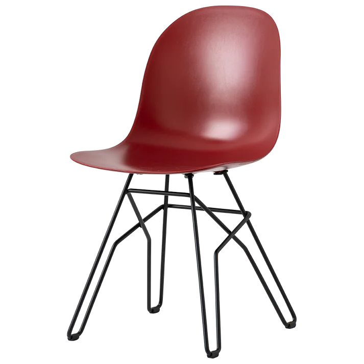 Sedia ACADEMY – Fusto in Tondino Intrecciato di Metallo e Seduta Sinuosa