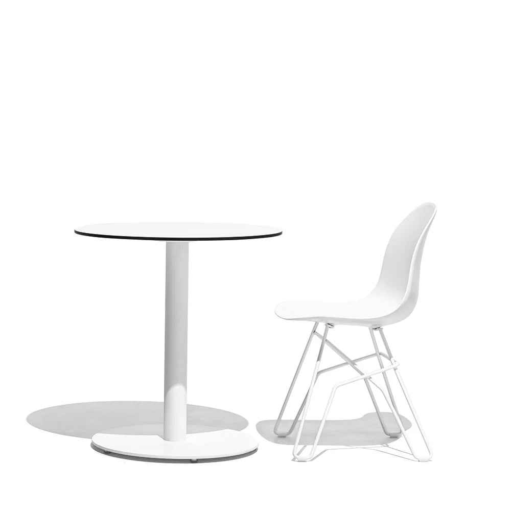 Sedia ACADEMY – Fusto in Tondino Intrecciato di Metallo e Seduta Sinuosa