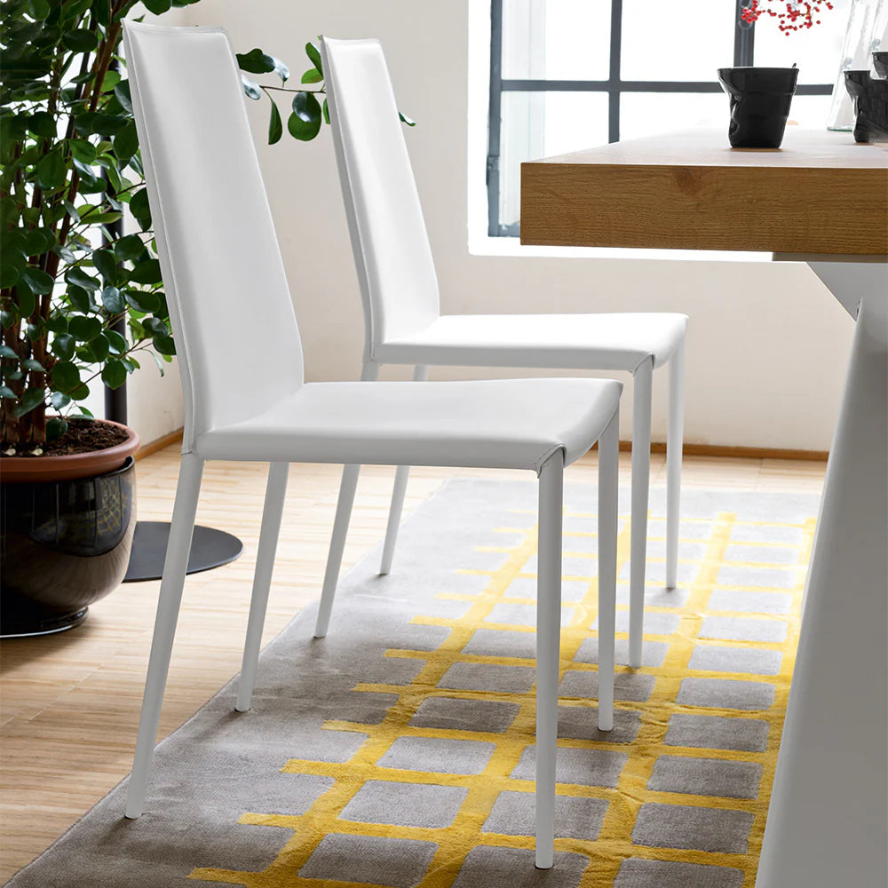 Sedia Boheme – Metallo e Cuoio Rigenerato, Design Elegante e Raffinato