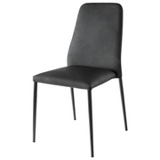 Sedia Club – Metallo con Seduta e Schienale Imbottiti in Tessuto