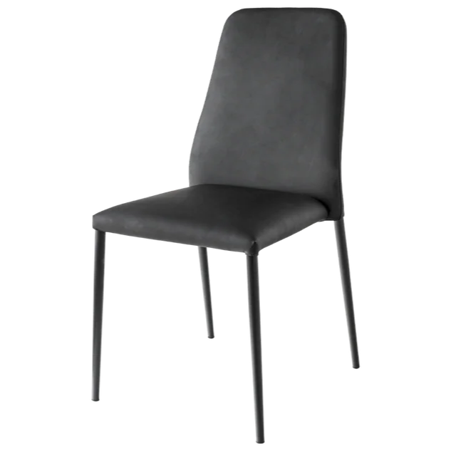 Sedia Club – Metallo con Seduta e Schienale Imbottiti in Tessuto