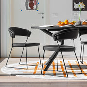 Sedia NEW YORK – Struttura in Metallo a Slitta con Seduta Imbottita e Rivestita