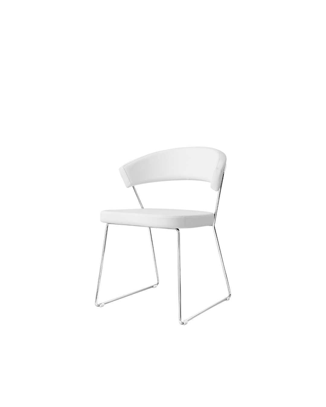 Sedia NEW YORK – Struttura in Metallo a Slitta con Seduta Imbottita e Rivestita