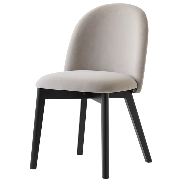 Sedia TUKA – 4 Gambe in Legno di Faggio con Seduta Imbottita e Schienale Avvolgente