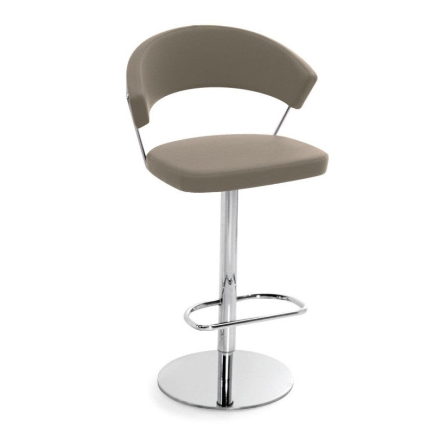 Abitarearreda Sgabello New York Leather alto girevole in pelle Connubia | Il mio negozio