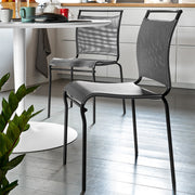 Sgabello AIR in Metallo e Tessuto NET – Leggero, Traspirante e Moderno