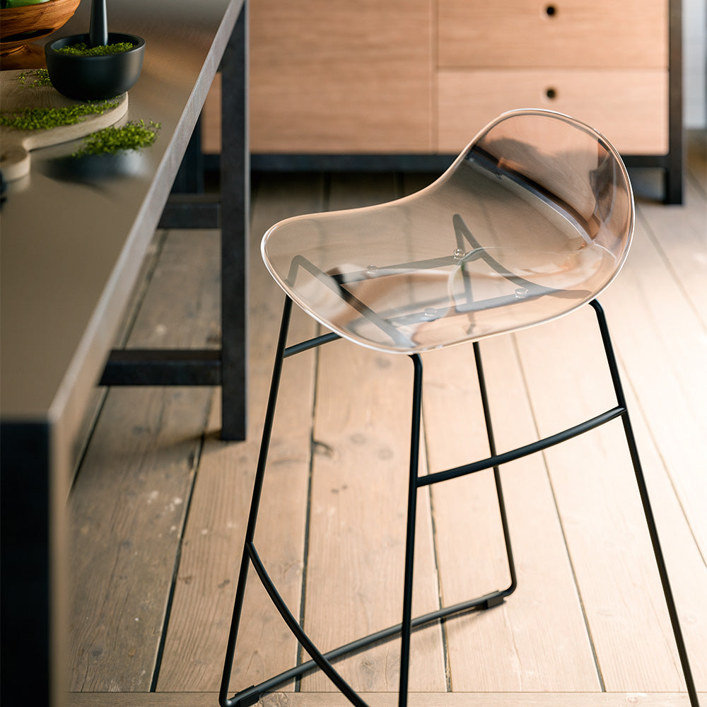 Sgabello Academy Connubia in policarbonato trasparente