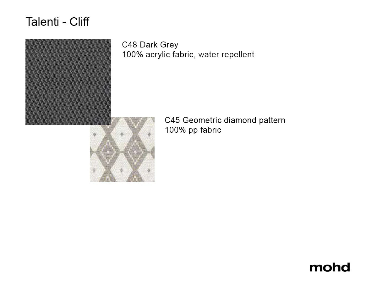 Talenti Cliff Braiding Divano - Grigio Scuro | Il mio negozio