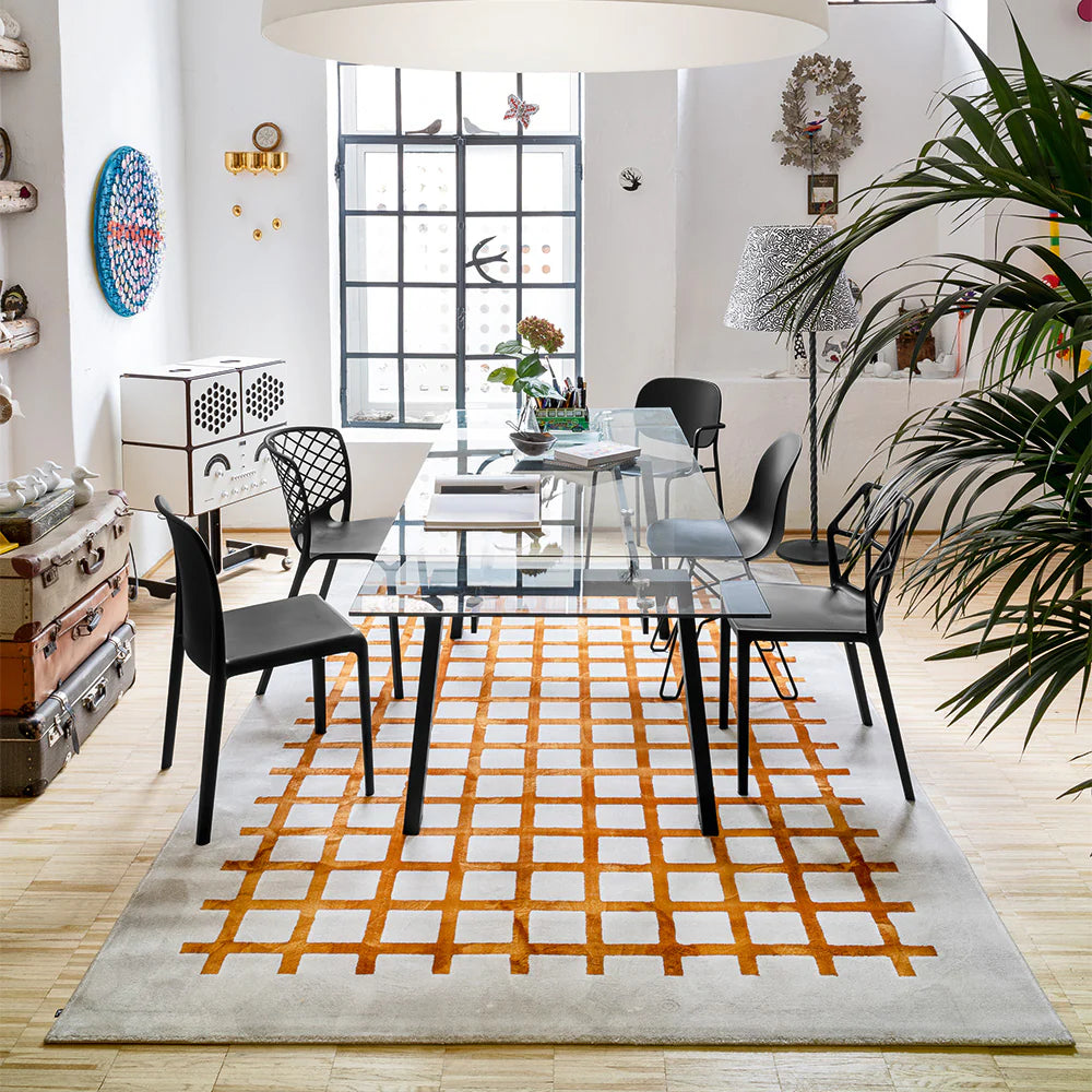 Tappeto Tartan a Quadretti – Morbido, Tessuto a Macchina in Polipropilene/Poliestere