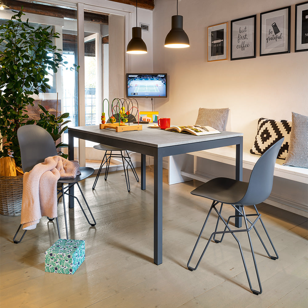 Tavolo Allungabile SNAP – Design Minimal e Personalizzabile in Metallo e Melaminico