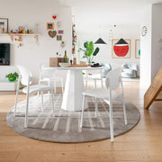 Tavolo Tondo DIX di Connubia – Design Moderno con Base Geometrica