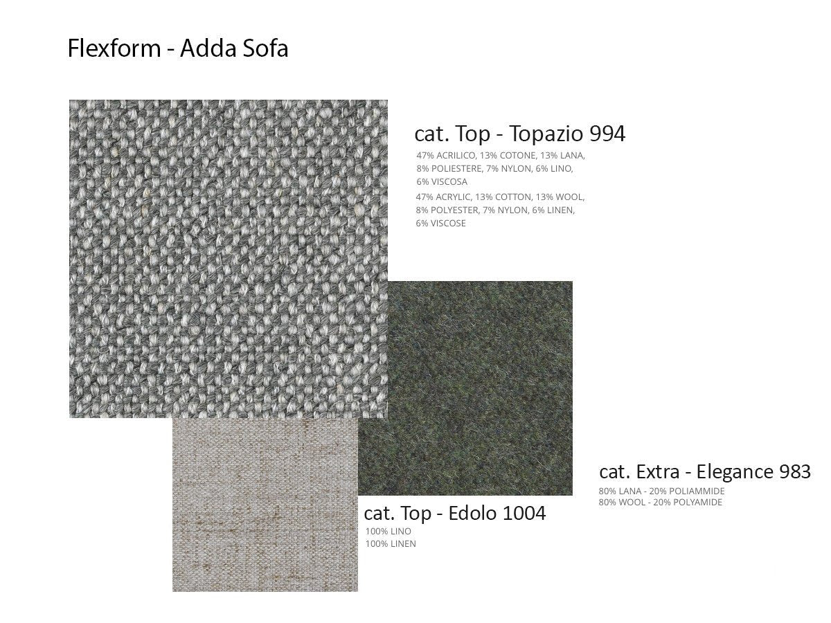 Flexform Adda Divano 3 Posti Topazio 994 | Il mio negozio