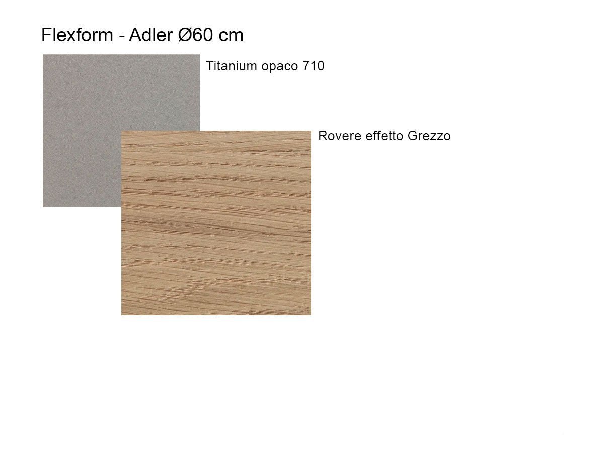 Flexform Adler Tavolino Ø 60 - Rovere Impiallacciato effetto Grezzo | Il mio negozio