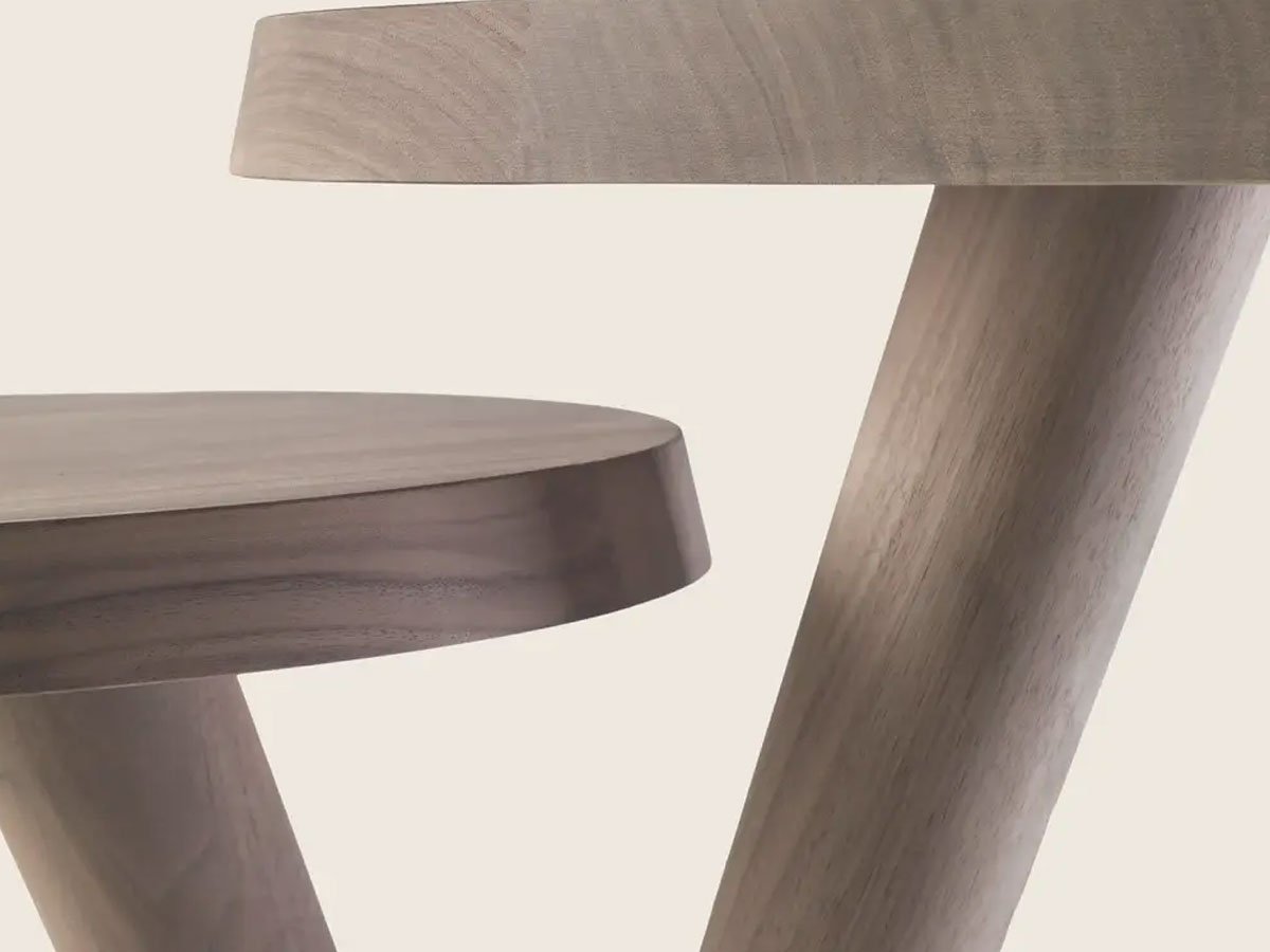 Flexform Adler Tavolino Ø 60 - Rovere Impiallacciato effetto Grezzo | Il mio negozio