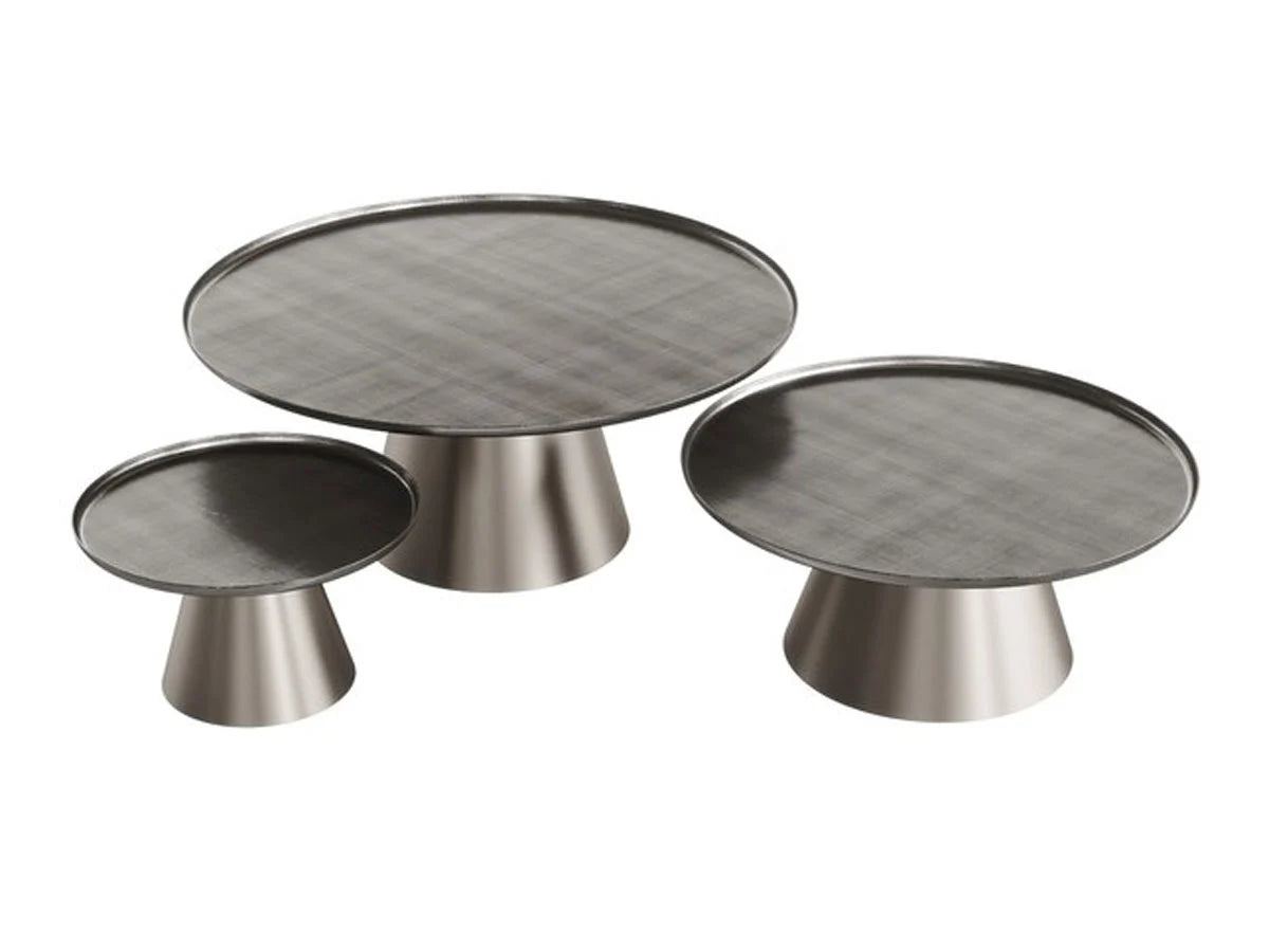 Cattelan Italia Amerigo Tavolino - Ø 118x38 Grigio Spazzolato