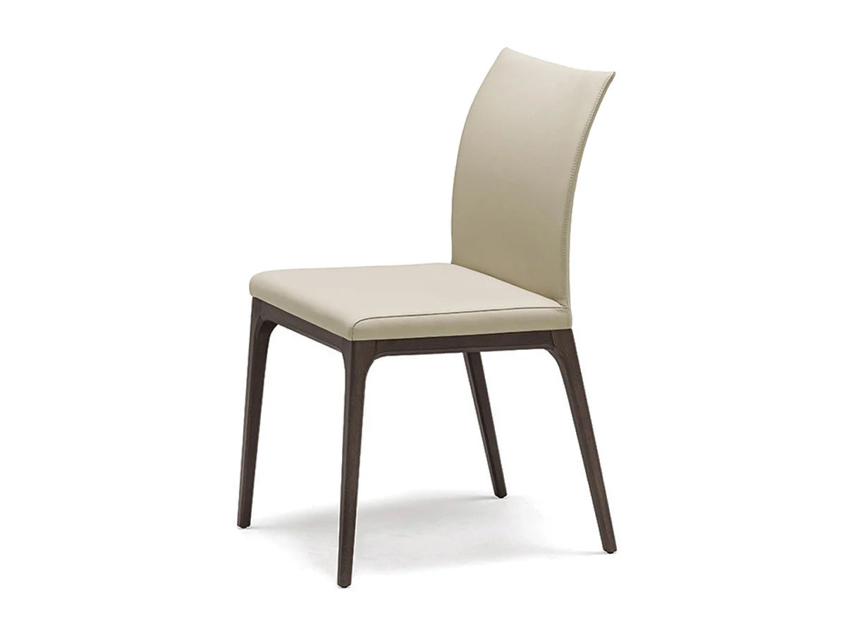 Cattelan Italia Arcadia Couture Sedia - Wengè / Pelle Oyster | Il mio negozio