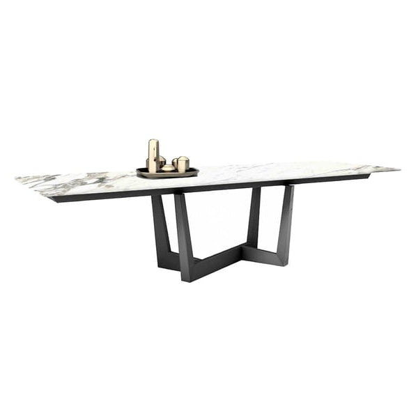 Bonaldo Art Tavolo Allungabile L. 180/260 cm - Antracite / Ceramica Calacatta Lucida