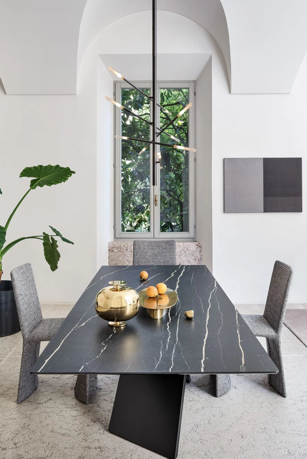 Bonaldo AX Tavolo Fisso - L. 250 cm - Ceramica Opaca Laurent / Nero