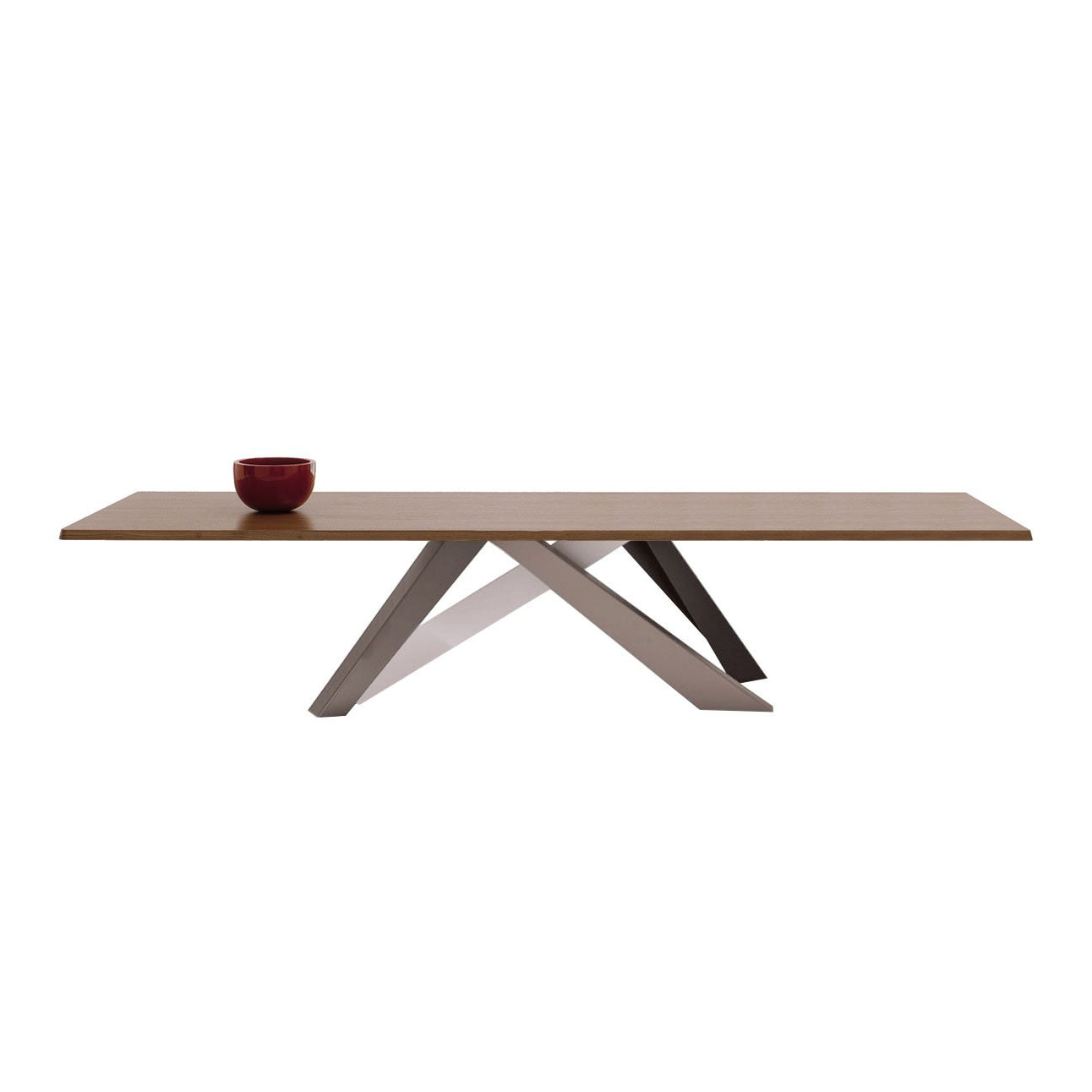 Bonaldo Big Table - Top Noce Canaletto / Piedi Combinazione 2 L.220 cm
