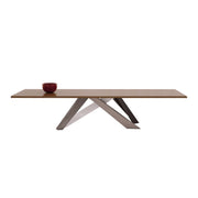 Bonaldo Big Table - Top Noce Canaletto / Piedi Combinazione 2 L.220 cm