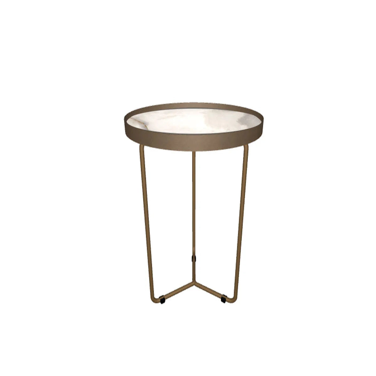 Cattelan Italia Billy Keramik Tavolino - Ø36xH43 cm KM02/Brushed Bronze