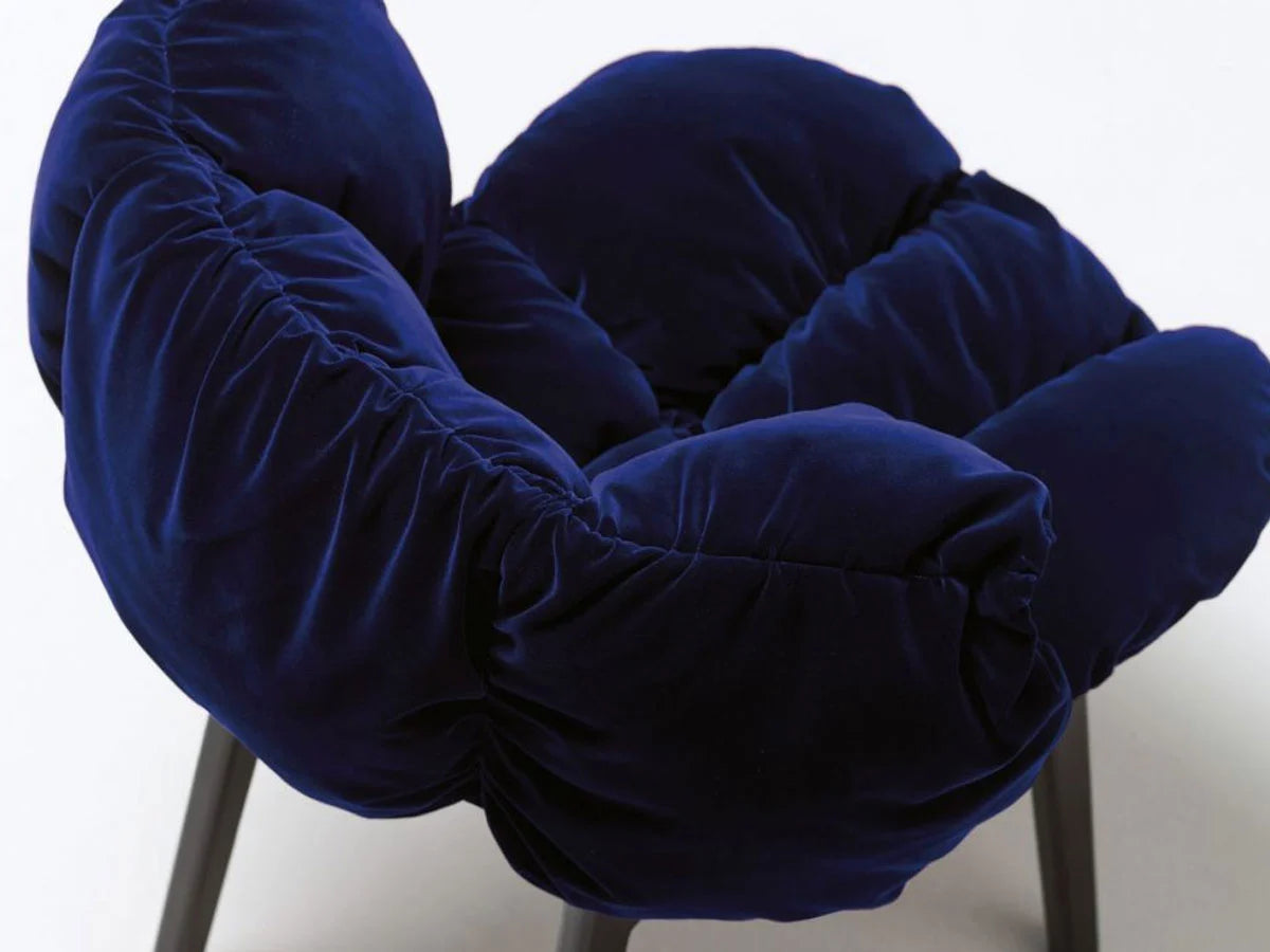 Edra Blue Velvet Sedia | Il mio negozio