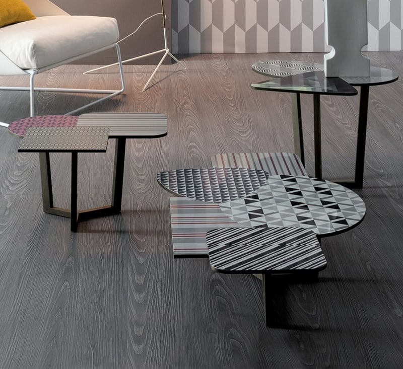 Bonaldo Doppler Tavolino Low / Frassino Spazzolato Grigio