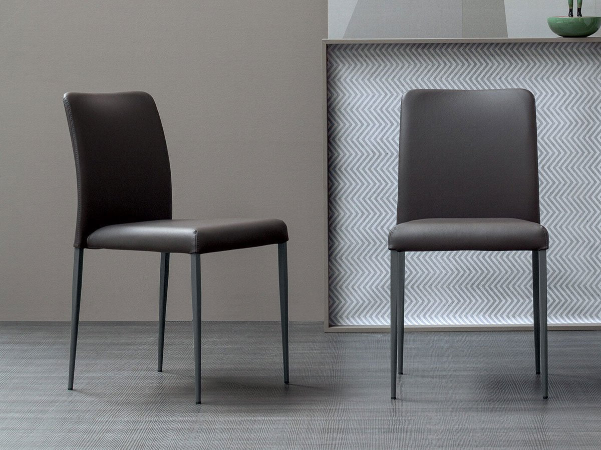 Bonaldo Deli Sedia - Capri L08/ Metallo Plus in Piombo Opaco