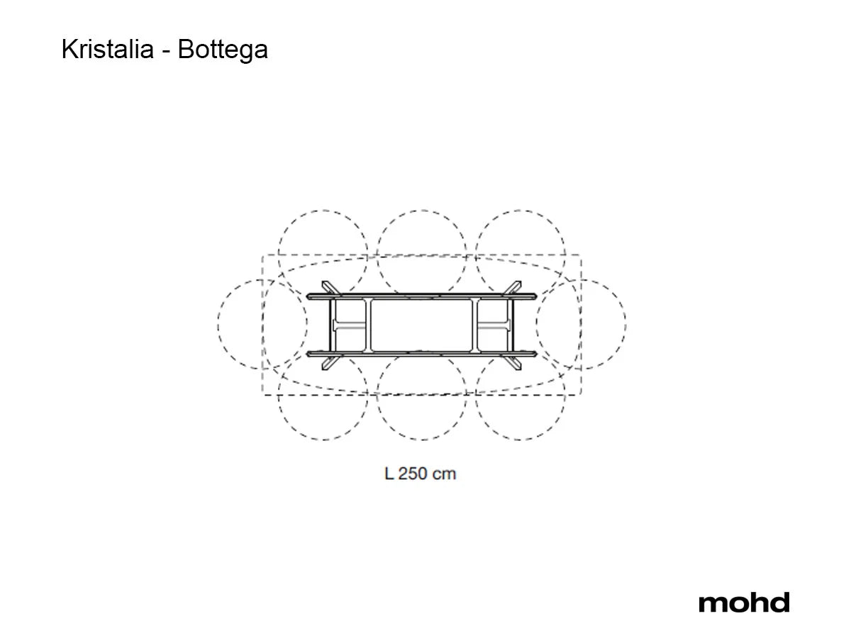 Kristalia Bottega Tavolo Ovale - 01BOT17/TXRT | Il mio negozio