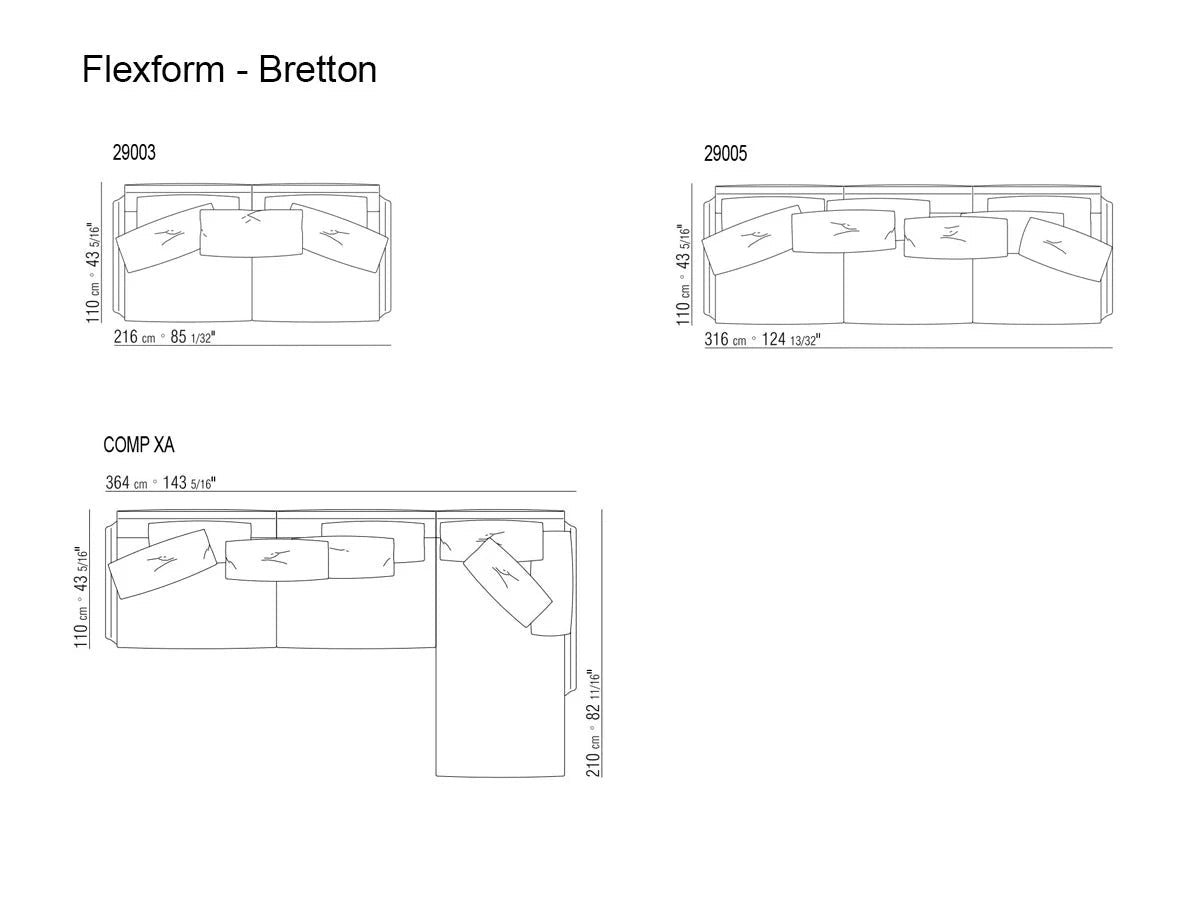 Flexform Bretton Collezione di Divani