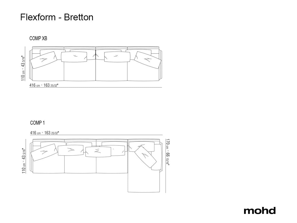 Flexform Bretton Collezione di Divani