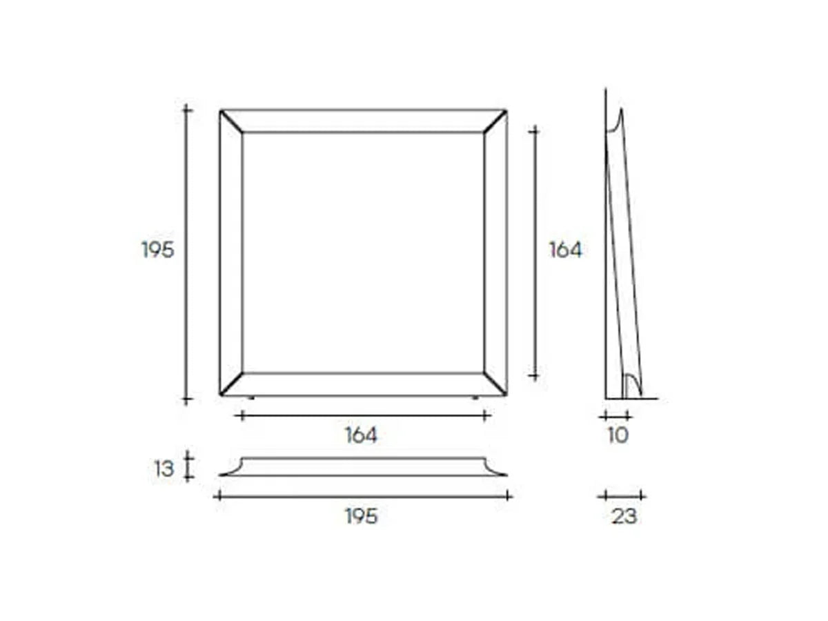 Fiam Caadre Specchio a Parete - Vetro Bronzo  | Il mio negozio