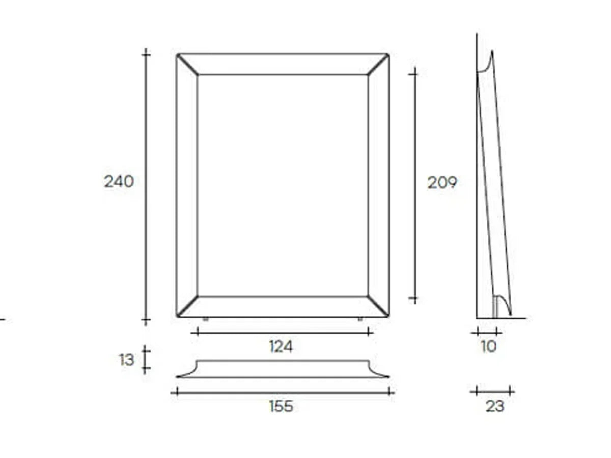 Fiam Caadre Specchio a Parete - Vetro Bronzo  | Il mio negozio